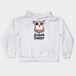 Sugar Daddy, Black, for Sugar Glider Lovers Kids Hoodie